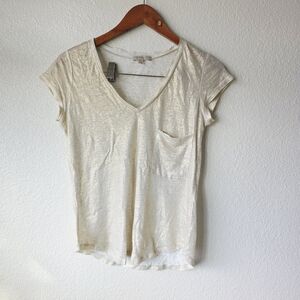 Bordeaux metallic golden linen shirt XS